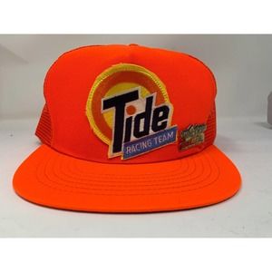 Vintage Tide Racing Team Patch Baseball Hat Snapback Trucker Made In USA & PIN